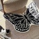 French retro bedroom carpet, luxury living room coffee table, thickened soundproof floor mat, black and white butterfly bedside mat. French retro bedroom carpet, luxury living room coffee table, thickened soundproof floor mat, black and white butterfly bedside mat.