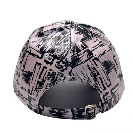 New cross-border Amazon PU letter-printed baseball cap, fashionable European and American glossy wide-brim baseball cap, factory-ready wholesale.