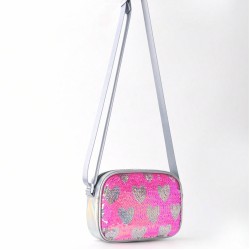 Feihong cross-border foldable beach bag, mesh large-capacity handbag, stylish shoulder bag, summer outdoor travel bag.