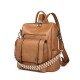 New cross-border retro women's backpacks, new high-end PU soft leather dual-use shoulder bags, large-capacity commuter backpacks