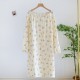 New spring and autumn women's pajamas, pure cotton double-layered gauze yarn-dyed jacquard long-sleeved, summer retro two-piece loungewear set New spring and autumn women's pajamas, pure cotton double-layered gauze yarn-dyed jacquard long-sleeved, summer retro two-piece loungewear set