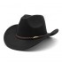 New American Western cowboy hat, men's riding hat, outdoor travel equestrian hat, curved brim woolen hat.