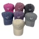 Heart heart retro casual washed distressed baseball cap for women, 2025 new summer burgundy wide-brim sun visor baseball cap Heart heart retro casual washed distressed baseball cap for women, 2025 new summer burgundy wide-brim sun visor baseball cap