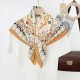 Korean cashew flower fashionable and elegant thin 90cm small square scarf for women, professional decorative scarf, dual-use shawl for outerwear