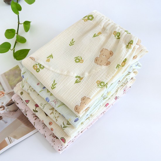 Women's summer nightgown, pure cotton gauze kimono, spring and autumn thin Japanese-style loungewear, bathrobe, pajamas, steam bath. Women's summer nightgown, pure cotton gauze kimono, spring and autumn thin Japanese-style loungewear, bathrobe, pajamas, steam bath.