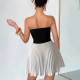 French bow evening gown for women, summer European and American style, sexy, socialite backless tube top dress French bow evening gown for women, summer European and American style, sexy, socialite backless tube top dress