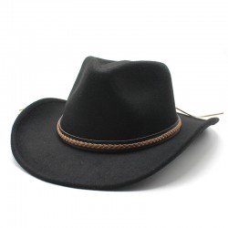 European and American autumn/winter new retro black woolen jazz hat, fashionable and stylish felt jazz hat for men and women.
