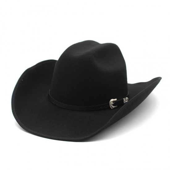 New top hat, European and American punk-style wide-brimmed hat, riding hat for men and women, western cowboy bag 9.5cm brim hat with a rolled brim New top hat, European and American punk-style wide-brimmed hat, riding hat for men and women, western cowboy bag 9.5cm brim hat with a rolled brim