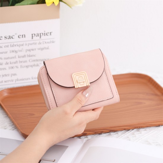 Lianbu New Short Wallet, Fashionable and Versatile Folding zipper student coin purse, in stock, wholesale.