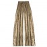 2025 spring new metallic elastic high-waisted, slim-fitting wide-leg straight-leg trousers.