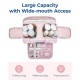 Feihong cross-border large-capacity cosmetic bag, portable hand-held toiletries bag, fluffy, large, wide-opening cosmetic and toiletries bag