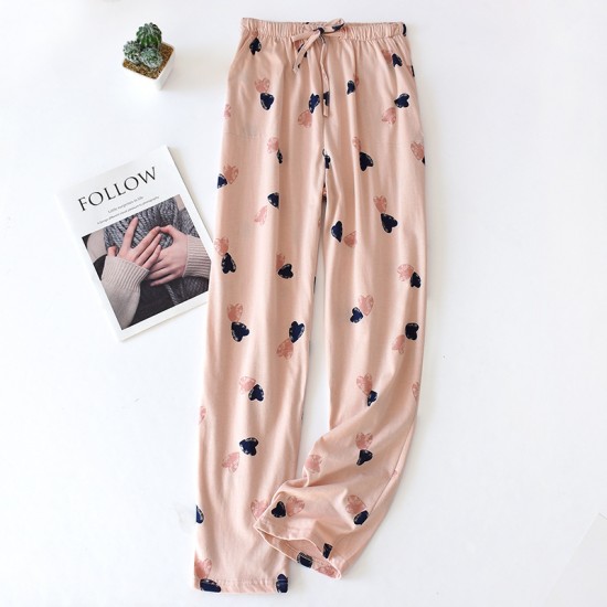 New women's cotton air-layer pajama pants, tapered, warm, thickened, home wear. Loose casual trousers New women's cotton air-layer pajama pants, tapered, warm, thickened, home wear. Loose casual trousers