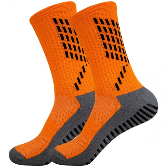 Men's foreign trade football socks, men's socks, adhesive-coated non-slip floor socks, training socks, towel-soled mid-calf thickened sports socks.