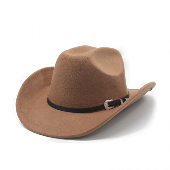 New straight-top cowboy hats for men. British-style woolen hat, flat-top, flat-brimmed black hat, European and American style New straight-top cowboy hats for men. British-style woolen hat, flat-top, flat-brimmed black hat, European and American style