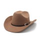 New straight-top cowboy hats for men. British-style woolen hat, flat-top, flat-brimmed black hat, European and American style New straight-top cowboy hats for men. British-style woolen hat, flat-top, flat-brimmed black hat, European and American style