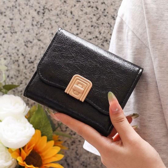 New cross-border women's wallet, short foldable, multifunctional, fashionable storage bag, card holder, mini student coin purse