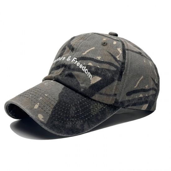 CIA lettered embroidered baseball caps, Korean-style washed trendy casual versatile slimming soft-top baseball caps for men and women