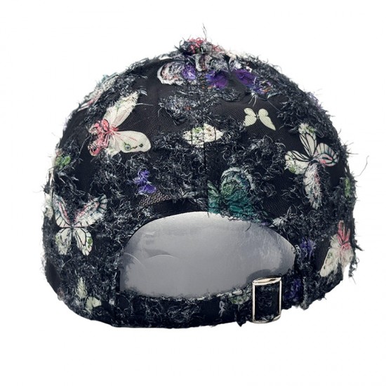 Ethnic-style hat for women, summer sun protection, perfect for travel and shopping, butterfly-printed hardtop baseball cap for women. Ethnic-style hat for women, summer sun protection, perfect for travel and shopping, butterfly-printed hardtop baseball cap for women.