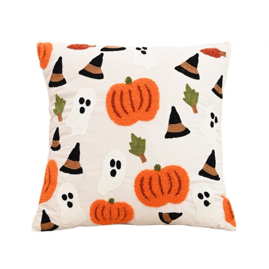 Hot-selling Halloween Day of the Dead embroidered cushion covers, pillowcases, pumpkin ghosts, home holiday decoration pillowcases Hot-selling Halloween Day of the Dead embroidered cushion covers, pillowcases, pumpkin ghosts, home holiday decoration pillowcases