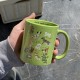 Homemade cute kitten flip-top ceramic mug, niche and fun coffee cup and water cup gift, 270ml.