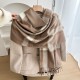 Autumn and winter warm, whitening, thickened Korean-style scarf for women, faux cashmere plaid tassel shawl for students.