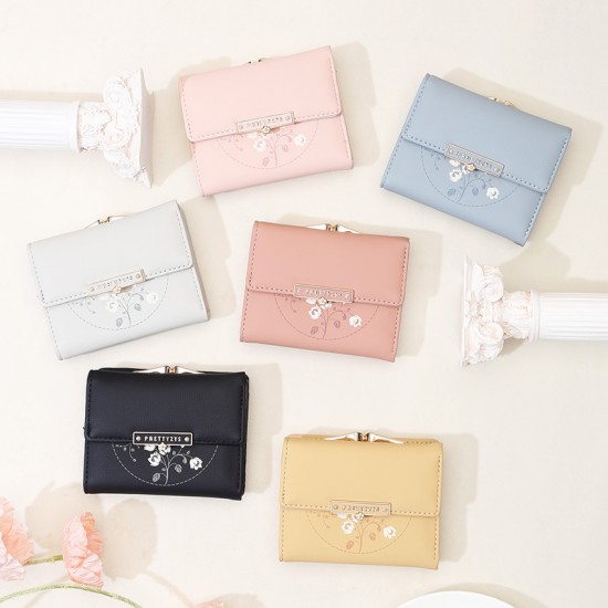 Hot Selling 2024 New Japanese and Korean Style Short Wallet, Small Fresh Tri-Folding Clip Bag for Women, Foldable Student Coin Purse Hot Selling 2024 New Japanese and Korean Style Short Wallet, Small Fresh Tri-Folding Clip Bag for Women, Foldable Student Coin Purse