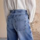 20 25 Spring New European and American Cross-Border Retro Wide-Leg Jeans for Women, Embroidered Stretch Straight-Leg Casual Pants