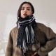 Plaid scarves for women, 2025 Fall/Winter imitation cashmere scarves, mid-length warm scarves, and shawls, sweet Japanese and Korean scarves wholesale