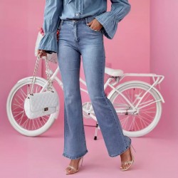 Amazon Cross-Border European and American 2024 Spring/Summer New Flared Jeans for Women: Stylish and Elegant Commuter Casual Pants