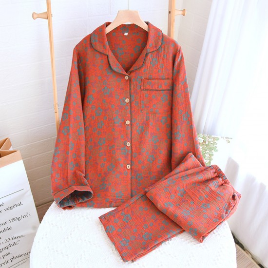 New Women's Autumn and Winter Pure Cotton Air-Layer Pajamas, Thickened Interlayer Warm Homewear Loose Large Size Casual Pants New Women's Autumn and Winter Pure Cotton Air-Layer Pajamas, Thickened Interlayer Warm Homewear Loose Large Size Casual Pants