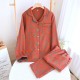 New Women's Autumn and Winter Pure Cotton Air-Layer Pajamas, Thickened Interlayer Warm Homewear Loose Large Size Casual Pants New Women's Autumn and Winter Pure Cotton Air-Layer Pajamas, Thickened Interlayer Warm Homewear Loose Large Size Casual Pants