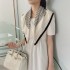 Korean Dongdaemun striped silk scarves, women's headbands, sweet chiffon square scarves, professional small scarves.