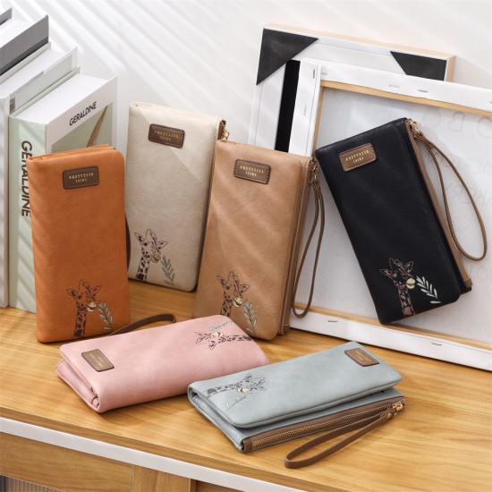 Lianbu New Women's Long Wallet, Bi-Fold Multi-Function Large-Capacity Zipper Clutch, PU Wallet, Wholesale