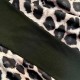 2025 new cross-border European and American women's short skirt, stylish and elegant leopard print patchwork, slim-fitting, long-sleeved dress