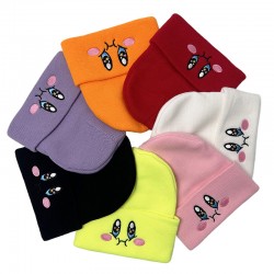 European and American male and female students, autumn and winter, cute Kirby knitted hats for women, outdoor pullovers, warm wool hats with cartoon characters.