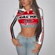 Motorcycle girl long-sleeved slim-fitting T-shirt top Motorcycle girl long-sleeved slim-fitting T-shirt top
