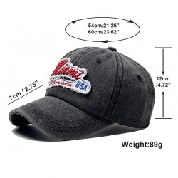 New Cross-border Washed and Distressed Ripped Baseball Cap, Men's Fashionable Retro Wide-brim, Face-enhancing Small Sun Visor Cap