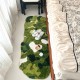 Irregular moss green carpet, living room coffee table rug, bedroom floor mats, thickened plush bedside rugs, bathroom absorbent mats