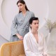 Autumn/Winter Extra-Long Hooded Flannel Couple's Nightgown for Women, Extra-Large Coral Fleece Bathrobe for Men