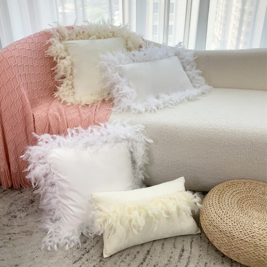 Ins solid color Nordic PU leather pillow covers, Amazon sofa, car, living room, and office soft furnishing lumbar support