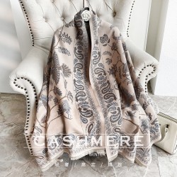 New women's scarf, winter office nap blanket, faux cashmere tassel warm scarf, thickened.
