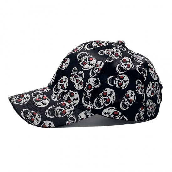 New cross-border baseball cap with skull print, fashionable and versatile, outdoor casual sun hat for men and women. New cross-border baseball cap with skull print, fashionable and versatile, outdoor casual sun hat for men and women.