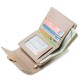 Pruetti 2022 new Korean-style women's short wallet, tri-fold, fresh-looking PU printed large-capacity student wallet