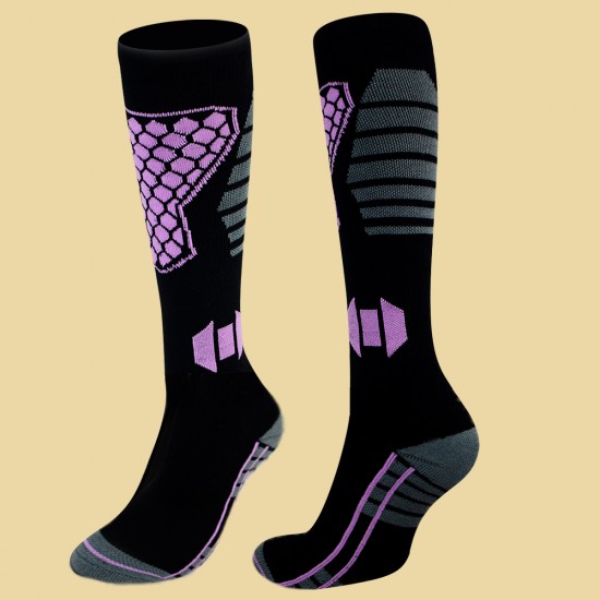 Professional ski socks, thickened wool socks, men's and women's long-top warm socks with towel soles, children's snow sports socks, basketball