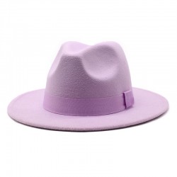 New autumn and winter wide-brim hats for men and women, Korean-style fashionable woolen jazz hat, British-style topper CMN047