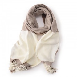 Contrast color tassel scarf, 2025 new plaid warm Korean autumn and winter elegant shawl, faux cashmere couple's scarf