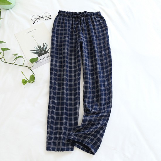 New women's shorts, pure cotton double-layer gauze pajamas, thin, soft, loose summer beach shorts.