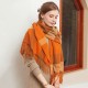 Deqing Siyue scarves, 2025 new autumn and winter thickened warm faux cashmere scarves, plaid print, autumn and winter neck scarves for women.