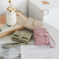 New cross-border short women's wallet, buckle, multifunctional, wristband, student coin purse, wholesale