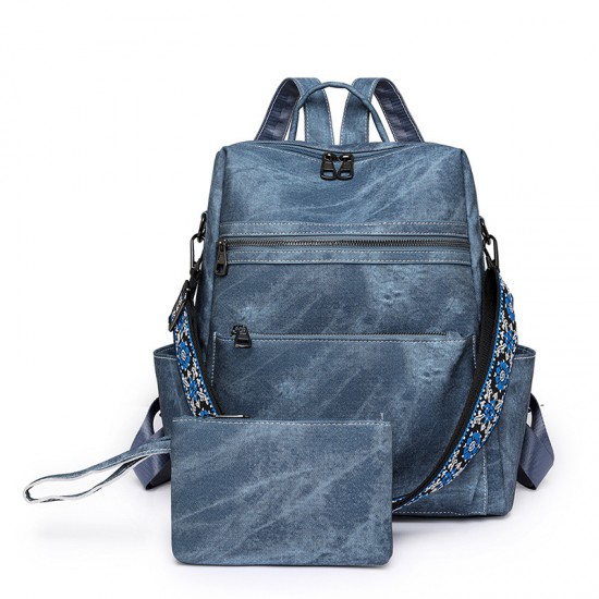 2025 Spring cross-border women's backpack, lightweight women's retro backpack, large-capacity, casual travel dual-use shoulder bag.